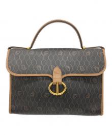 Christian Dior（クリスチャン ディオール）の古着「ハンドバッグ　Christian Dior　ブラウン　ハニカム　角スレ有」｜ブラウン