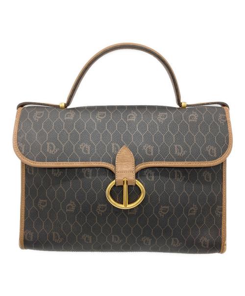 Christian Dior（クリスチャン ディオール）Christian Dior (クリスチャン ディオール) ハンドバッグ　Christian Dior　ブラウン　ハニカム　角スレ有 ブラウンの古着・服飾アイテム
