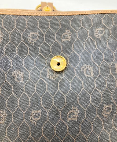 Christian Dior（クリスチャン ディオール）Christian Dior (クリスチャン ディオール) ハンドバッグ　Christian Dior　ブラウン　ハニカム　角スレ有 ブラウンの古着・服飾アイテム