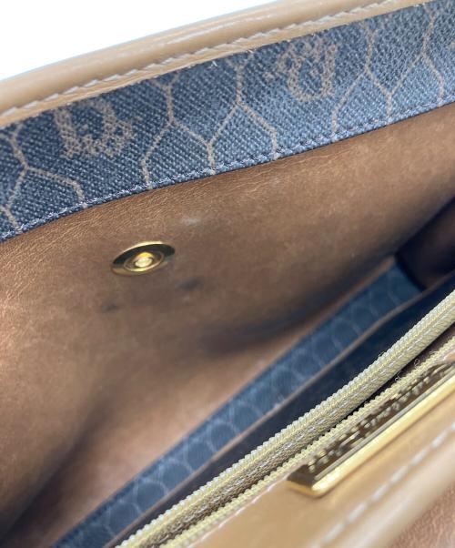 Christian Dior（クリスチャン ディオール）Christian Dior (クリスチャン ディオール) ハンドバッグ　Christian Dior　ブラウン　ハニカム　角スレ有 ブラウンの古着・服飾アイテム