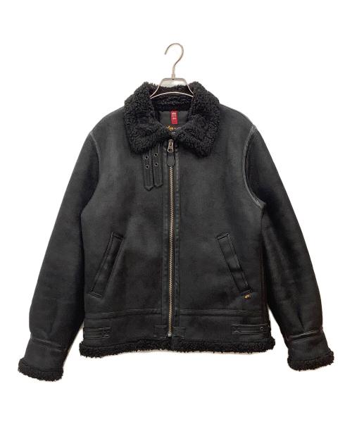 ALPHA（アルファ）ALPHA (アルファ) ムートンジャケット　ALPHA　メンズ　ブラック ブラック サイズ:SIZE Mの古着・服飾アイテム