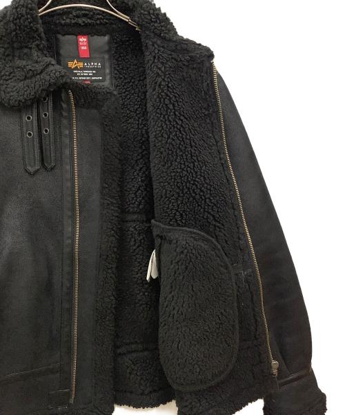 ALPHA（アルファ）ALPHA (アルファ) ムートンジャケット　ALPHA　メンズ　ブラック ブラック サイズ:SIZE Mの古着・服飾アイテム