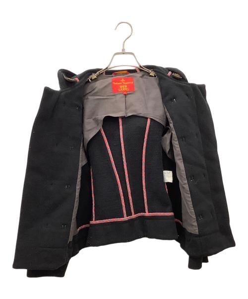Vivienne Westwood RED LABEL（ヴィヴィアンウエストウッドレッドレーベル）Vivienne Westwood RED LABEL (ヴィヴィアンウエストウッドレッドレーベル) ショートダッフルコート　Vivienne Westwood RED LABEL　レディース　ブラック ブラック サイズ:2の古着・服飾アイテム