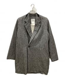 SOUMO（ソウモ）の古着「リネン混チェスターコート　SOUMO　メンズ　グレー」｜グレー