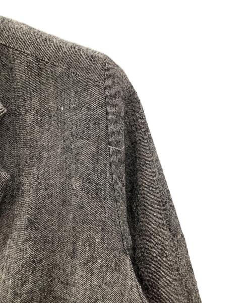SOUMO（ソウモ）SOUMO (ソウモ) リネン混チェスターコート　SOUMO　メンズ　グレー グレー サイズ:3の古着・服飾アイテム