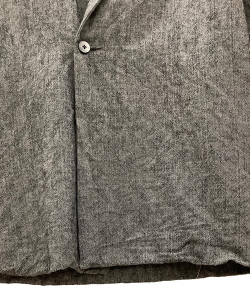 SOUMO（ソウモ）SOUMO (ソウモ) リネン混チェスターコート　SOUMO　メンズ　グレー グレー サイズ:3の古着・服飾アイテム