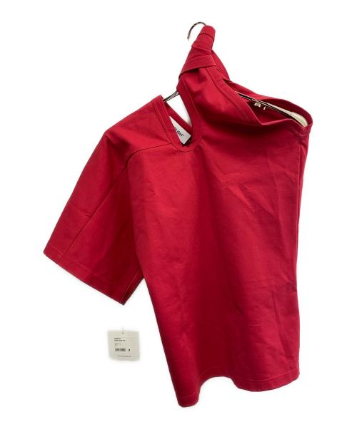 AMBUSH（アンブッシュ）AMBUSH (アンブッシュ) AMBUSH アシンメトリーカットソー レッド サイズ:2の古着・服飾アイテム