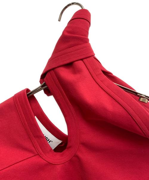 AMBUSH（アンブッシュ）AMBUSH (アンブッシュ) AMBUSH アシンメトリーカットソー レッド サイズ:2の古着・服飾アイテム
