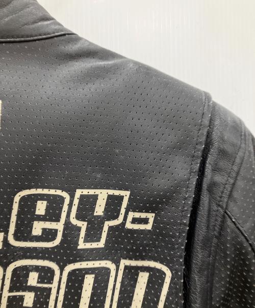 HARLEY-DAVIDSON（ハーレーダビッドソン）HARLEY-DAVIDSON (ハーレーダビッドソン) シングルライダースジャケット　HARLEY-DAVIDSON　メンズ　ブラック ブラック サイズ:Sの古着・服飾アイテム