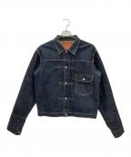 EVISUエヴィス）の古着「デニムジャケット　EVISU　メンズ　インディゴ　No.2　使用感有」｜インディゴ