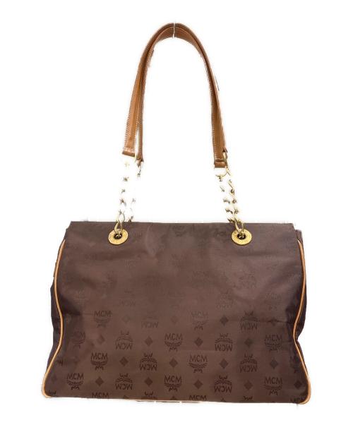 MCM（エムシーエム）MCM (エムシーエム) ナイロントートバッグ　MCM　ブラウン ブラウンの古着・服飾アイテム