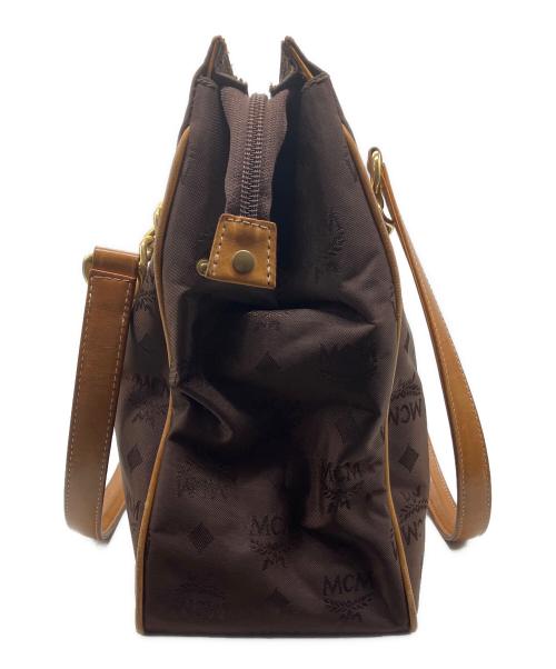 MCM（エムシーエム）MCM (エムシーエム) ナイロントートバッグ　MCM　ブラウン ブラウンの古着・服飾アイテム