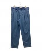 WTAPSダブルタップス）の古着「デニムパンツ　WTAPS　メンズ　インディゴ　TUCK 02 TROUSERS COTTON DENIM」｜インディゴ