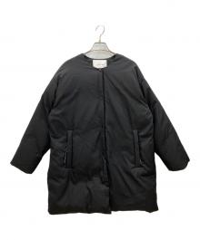 Lallia Mu（ラリア ムー）の古着「ノーカラーダウンコート　Lallia Mu　レディース　ブラック　」｜ブラック