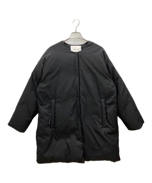 Lallia Mu（ラリア ムー）Lallia Mu (ラリア ムー) ノーカラーダウンコート　Lallia Mu　レディース　ブラック　 ブラック サイズ:38の古着・服飾アイテム