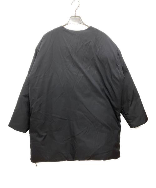 Lallia Mu（ラリア ムー）Lallia Mu (ラリア ムー) ノーカラーダウンコート　Lallia Mu　レディース　ブラック　 ブラック サイズ:38の古着・服飾アイテム