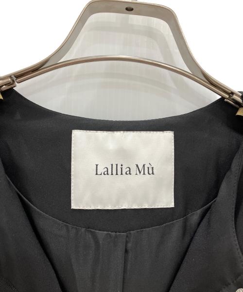 Lallia Mu（ラリア ムー）Lallia Mu (ラリア ムー) ノーカラーダウンコート　Lallia Mu　レディース　ブラック　 ブラック サイズ:38の古着・服飾アイテム