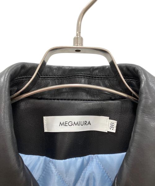 MEGMIURA（メグミウラ）MEGMIURA (メグミウラ) レザーライダースジャケット　MEGMIURA　レディース　ブラック　 ブラック サイズ:38の古着・服飾アイテム