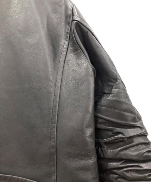 MEGMIURA（メグミウラ）MEGMIURA (メグミウラ) レザーライダースジャケット　MEGMIURA　レディース　ブラック　 ブラック サイズ:38の古着・服飾アイテム