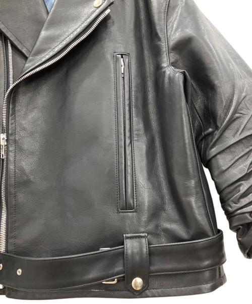 MEGMIURA（メグミウラ）MEGMIURA (メグミウラ) レザーライダースジャケット　MEGMIURA　レディース　ブラック　 ブラック サイズ:38の古着・服飾アイテム