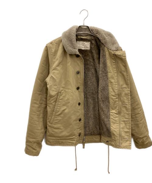AVIREX（アヴィレックス）AVIREX (アヴィレックス) N-1デッキジャケット　AVIREX　メンズ　ベージュ ベージュ サイズ:Lの古着・服飾アイテム