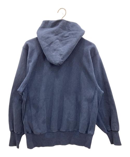 Champion REVERSE WEAVE（チャンピオン リバース ウィーブ）Champion REVERSE WEAVE (チャンピオン リバース ウィーブ) プルオーバーパーカー　	Champion REVERSE WEAVE　メンズ　ネイビー ネイビー サイズ:Lの古着・服飾アイテム