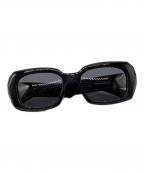 JOHN LAWRENCE SULLIVAN×817 BLANC LNTジョン ローレンス サリバン×ブラン）の古着「Television cut glasses　817 BLANC LNT　JLS002　ブラック　スクエア」｜ブラック
