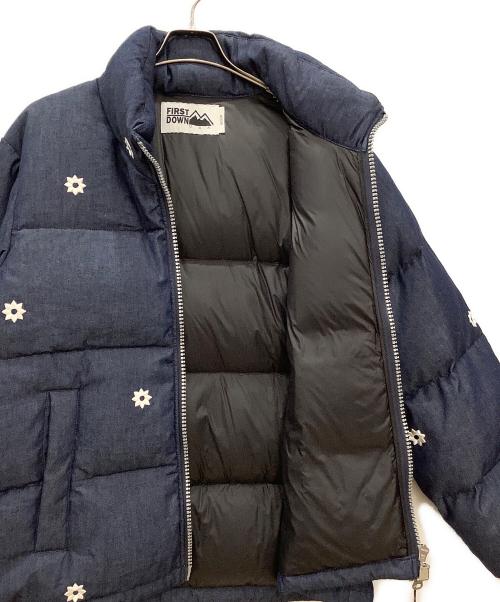 FIRST DOWN（ファーストダウン）FIRST DOWN (ファーストダウン) Firsthand (ファーストハンド) ダウンジャケット　FIRST DOWN　Firsthand　メンズ　ネイビー　タグ付 ネイビー サイズ:Ｍ 未使用品の古着・服飾アイテム
