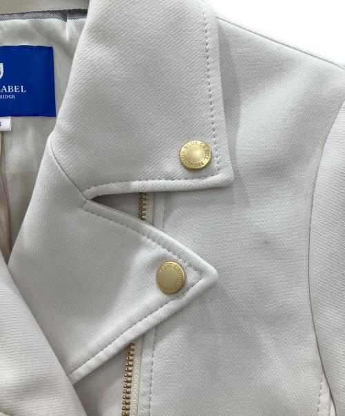 BLUE LABEL CRESTBRIDGE（ブルーレーベルクレストブリッジ）BLUE LABEL CRESTBRIDGE (ブルーレーベルクレストブリッジ) ダブルライダースジャケット　	BLUE LABEL CRESTBRIDGE　レディース　アイボリー アイボリー サイズ:Mの古着・服飾アイテム