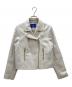 BLUE LABEL CRESTBRIDGE（ブルーレーベルクレストブリッジ）の古着「ダブルライダースジャケット　	BLUE LABEL CRESTBRIDGE　レディース　アイボリー」｜アイボリー