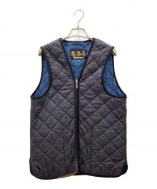 Barbour（バブアー）の古着「キルティングベスト　Barbour　レディース　　ネイビー　」｜ネイビー