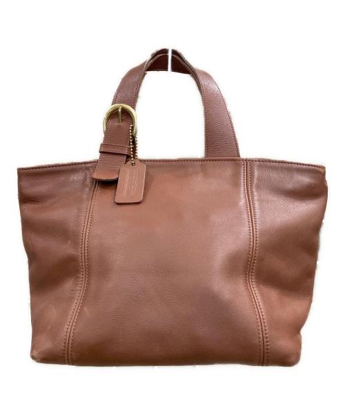 COACH（コーチ）COACH (コーチ) レザーハンドバッグ　OLD COACH　ブラウン ブラウンの古着・服飾アイテム