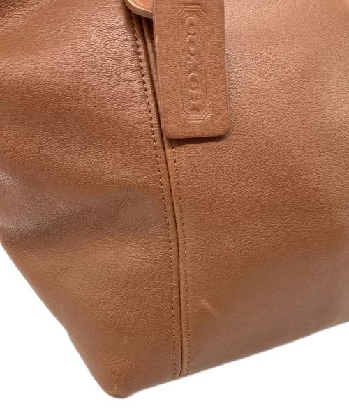COACH（コーチ）COACH (コーチ) レザーハンドバッグ　OLD COACH　ブラウン ブラウンの古着・服飾アイテム