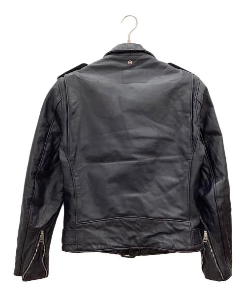 Schott（ショット）Schott NVy by FAT BEAUTY&YOUTH (ビューティーアンドユース) ダブルライダースジャケット　Schott　NVY by FAT　BEAUTY&YOUTH　メンズ　ネイビー ネイビー サイズ:40の古着・服飾アイテム