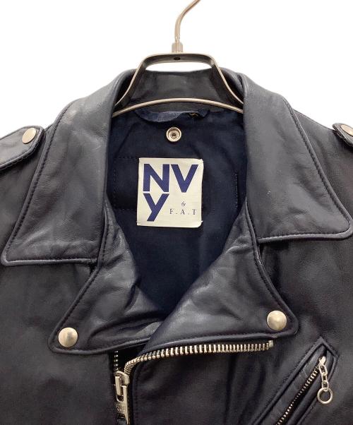 Schott（ショット）Schott NVy by FAT BEAUTY&YOUTH (ビューティーアンドユース) ダブルライダースジャケット　Schott　NVY by FAT　BEAUTY&YOUTH　メンズ　ネイビー ネイビー サイズ:40の古着・服飾アイテム