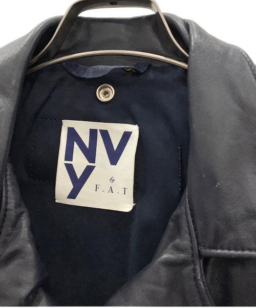 Schott（ショット）Schott NVy by FAT BEAUTY&YOUTH (ビューティーアンドユース) ダブルライダースジャケット　Schott　NVY by FAT　BEAUTY&YOUTH　メンズ　ネイビー ネイビー サイズ:40の古着・服飾アイテム