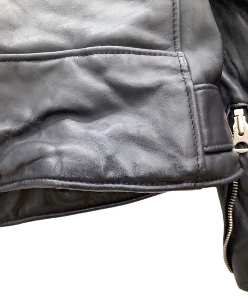 Schott（ショット）Schott NVy by FAT BEAUTY&YOUTH (ビューティーアンドユース) ダブルライダースジャケット　Schott　NVY by FAT　BEAUTY&YOUTH　メンズ　ネイビー ネイビー サイズ:40の古着・服飾アイテム