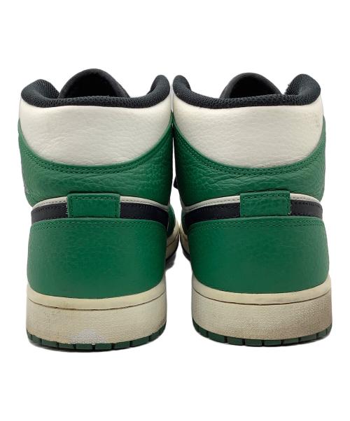 NIKE（ナイキ）NIKE (ナイキ) ハイカットスニーカー　NIKE　メンズ　グリーン×ホワイト　AIR JORDAN 1 MID グリーン×ホワイト サイズ:28の古着・服飾アイテム