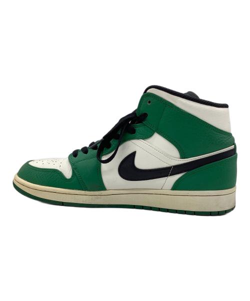 NIKE（ナイキ）NIKE (ナイキ) ハイカットスニーカー　NIKE　メンズ　グリーン×ホワイト　AIR JORDAN 1 MID グリーン×ホワイト サイズ:28の古着・服飾アイテム