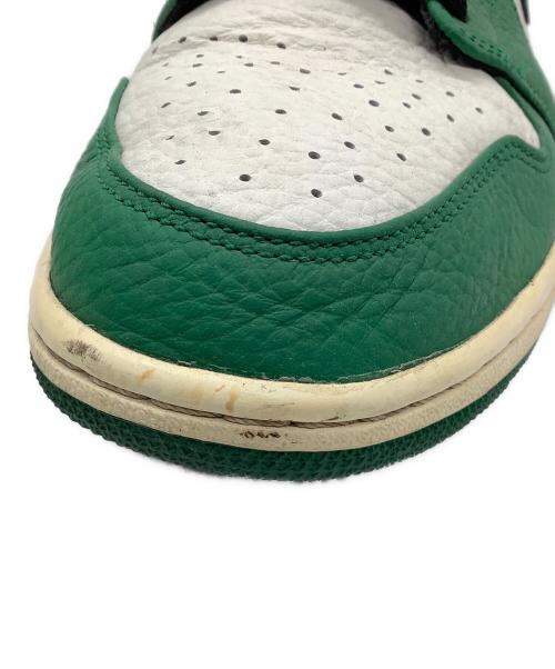 NIKE（ナイキ）NIKE (ナイキ) ハイカットスニーカー　NIKE　メンズ　グリーン×ホワイト　AIR JORDAN 1 MID グリーン×ホワイト サイズ:28の古着・服飾アイテム