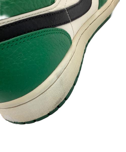 NIKE（ナイキ）NIKE (ナイキ) ハイカットスニーカー　NIKE　メンズ　グリーン×ホワイト　AIR JORDAN 1 MID グリーン×ホワイト サイズ:28の古着・服飾アイテム