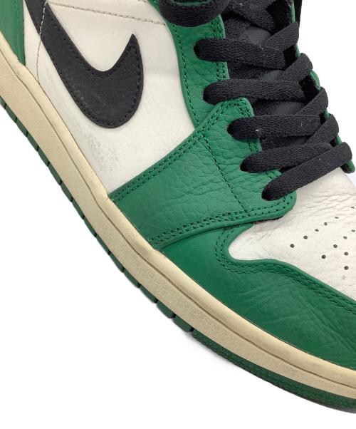 NIKE（ナイキ）NIKE (ナイキ) ハイカットスニーカー　NIKE　メンズ　グリーン×ホワイト　AIR JORDAN 1 MID グリーン×ホワイト サイズ:28の古着・服飾アイテム