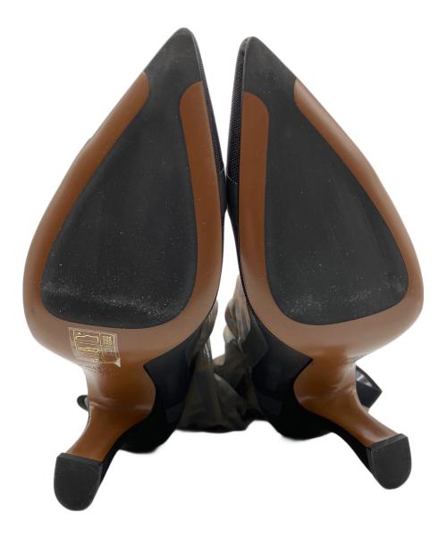 FENDI（フェンディ）FENDI (フェンディ) ズッカ柄ソックスヒールブーツ　FENDI　レディース　ブラック　ズッカ柄 ブラック サイズ:38の古着・服飾アイテム