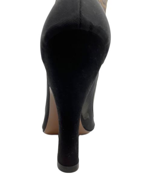 FENDI（フェンディ）FENDI (フェンディ) ズッカ柄ソックスヒールブーツ　FENDI　レディース　ブラック　ズッカ柄 ブラック サイズ:38の古着・服飾アイテム