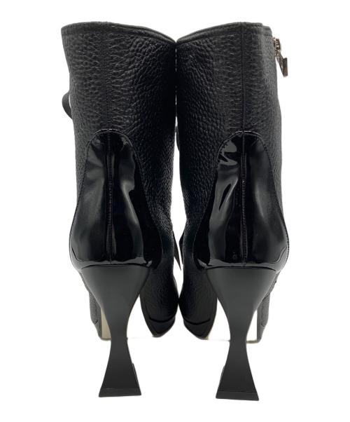 LOEWE（ロエベ）LOEWE (ロエベ) レザーフロントリボンブーツ ブラック サイズ:39の古着・服飾アイテム