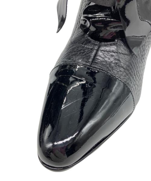 LOEWE（ロエベ）LOEWE (ロエベ) レザーフロントリボンブーツ ブラック サイズ:39の古着・服飾アイテム