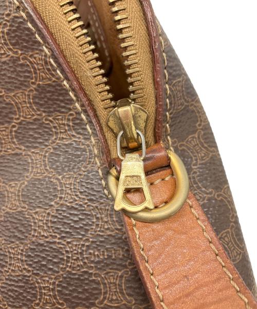 CELINE（セリーヌ）CELINE (セリーヌ) ハンドバッグ　CELINE　ブラウン　マカダム　オールド　ジップストラップ欠品・ハンドルヒビ有 ブラウンの古着・服飾アイテム