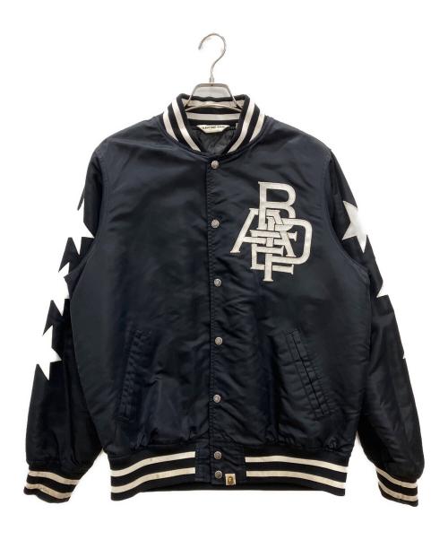 A BATHING APE（ア ベイシング エイプ）A BATHING APE (ア ベイシング エイプ) ナイロンスタジャン　A BATHING APE　メンズ　ブラック ブラック サイズ:XLの古着・服飾アイテム