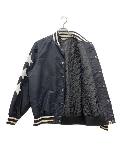 A BATHING APE（ア ベイシング エイプ）A BATHING APE (ア ベイシング エイプ) ナイロンスタジャン　A BATHING APE　メンズ　ブラック ブラック サイズ:XLの古着・服飾アイテム