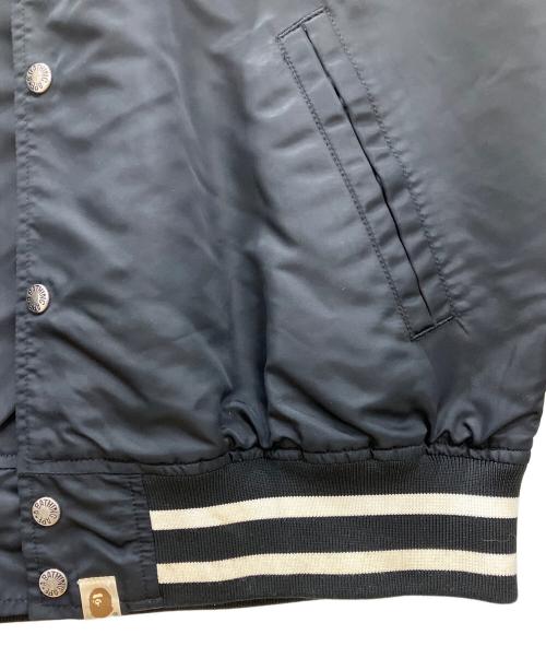 A BATHING APE（ア ベイシング エイプ）A BATHING APE (ア ベイシング エイプ) ナイロンスタジャン　A BATHING APE　メンズ　ブラック ブラック サイズ:XLの古着・服飾アイテム